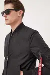 Bunda Alpha Industries MA-1 TT 191103.03, pánsky, čierna farba, prechodná