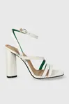 Kožené sandále Tommy Hilfiger TH LEATHER BLOCK HIGH HEEL