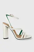 Kožené sandále Tommy Hilfiger TH LEATHER BLOCK HIGH HEEL