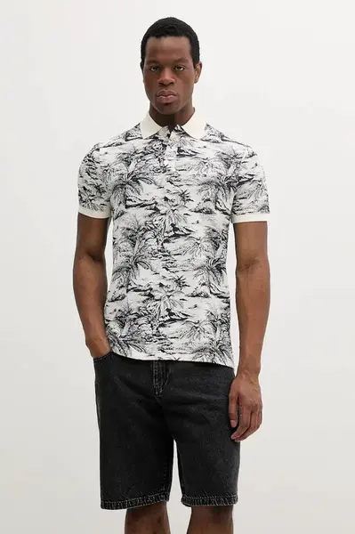 Polo tričko s prímesou ľanu Tommy Hilfiger