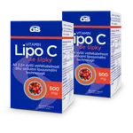 GS Vitamin Lipo C 500 mg se šípky, 2 × 100 kapslí