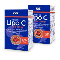 GS Vitamin Lipo C 500 mg se šípky, 2 × 100 kapslí