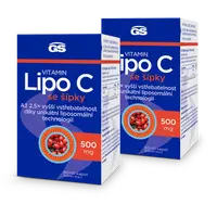 GS Vitamin Lipo C 500 mg se šípky, 2 × 100 kapslí