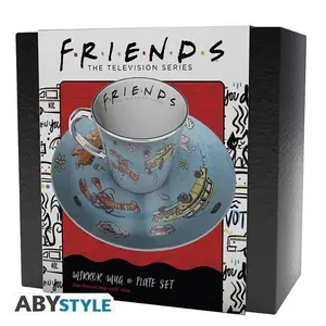 Friends Hrnek s podšálkem 300 ml - Pattern (poškozené)