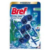 BREF Color Aktiv Tuhý WC blok Eucalyptus 3 x 50 g