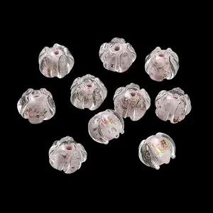 Handmade Gold Foil Lampwork Beads