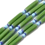 Handmade Lampwork Chevron Beads