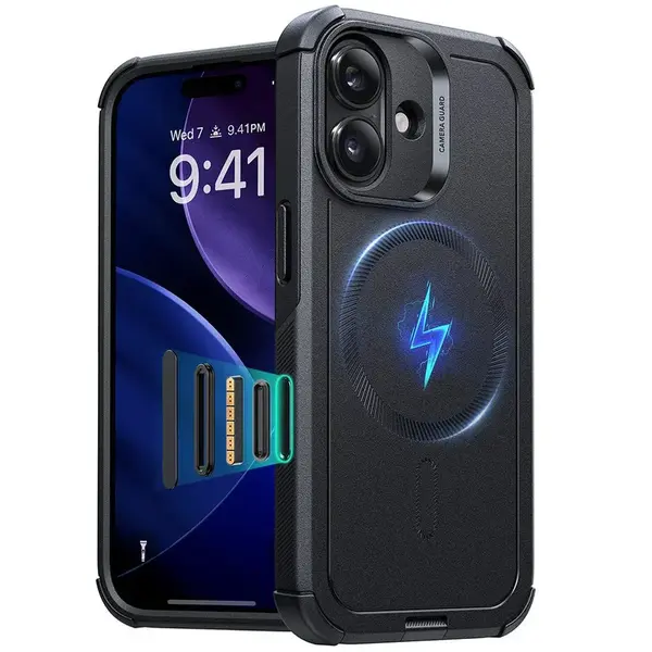 Kryt ESR Cyber Halolock, iPhone 17, černý