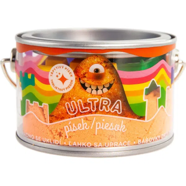 Ultra písek s glitry 200g - oranžový