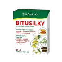 BIOMEDICA Bitusilky bylinné s medem 15+2 pastilek