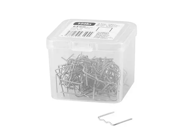 Spona pro pistol na sváření plastů STREND PRO 2130049 plochá vlna 0,8mm 100ks