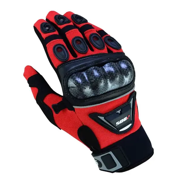 Moto rukavice BOS GMC-14 Red M