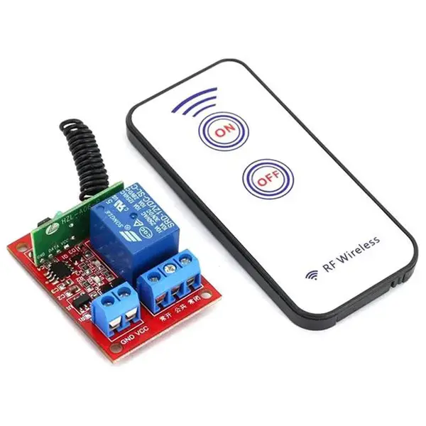 Dálkové ovládání, vysílač+přijímač RF 433MHz, napájení přijímače 12V
