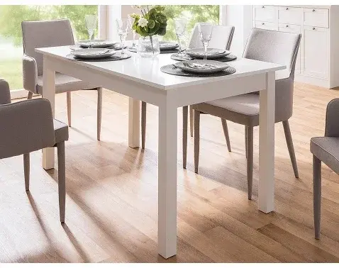 Rozkladací jedálenský stôl Coburg 137x80 cm, biely%