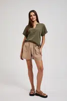 Marisse Women's Shorts L-Sh-4313 Coffee