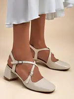 Resti Royal Fashion Women's Lolita Low-Heeled Pumps with Decorative Straps