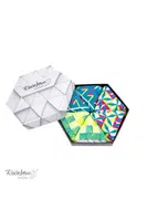 ZOOKSY/RAINBOW SOCKS Ponožky dúhových ponožiek s geometrickými vzormi 3 páry