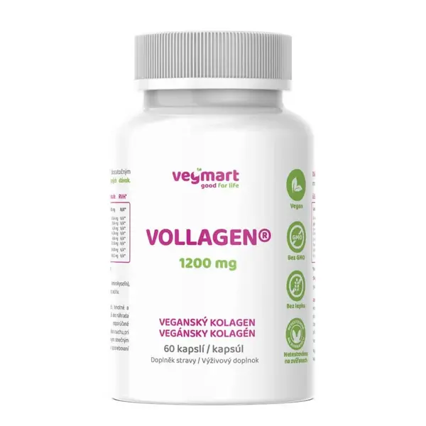 Vegmart Vollagen® 1200 mg (vegánsky kolagén), 60 kapsúl