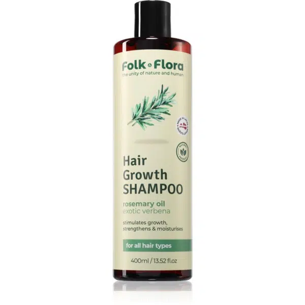 Folk & Flora Verbena hydratační šampon pro podporu růstu vlasů 400 ml
