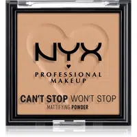 NYX Professional Makeup Can't Stop Won't Stop Mattifying Powder matující pudr odstín 06 Tan 6 g
