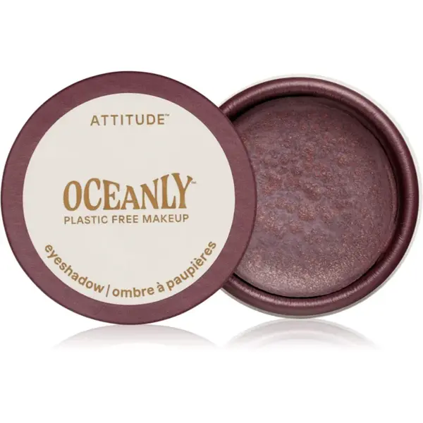 Attitude Oceanly Plastic Free Makeup krémové oční stíny se třpytkami odstín Berry Bliss 5 ml
