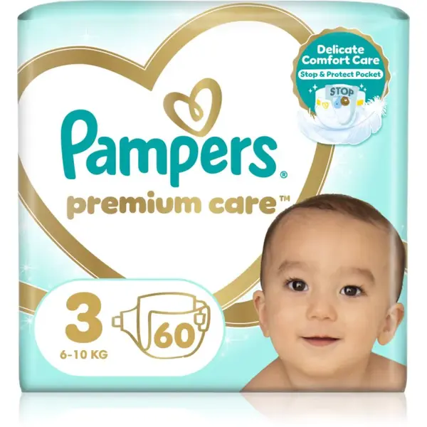 Pampers Premium Care Size 3 jednorázové pleny 6-10 kg 60 ks