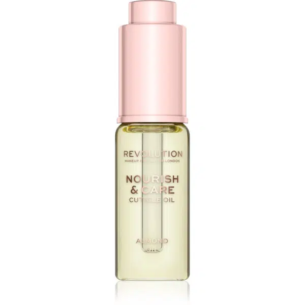 Makeup Revolution Nourish & Care intenzivní péče pro suché nehty a nehtovou kůžičku s mandlovým olejem 15 ml