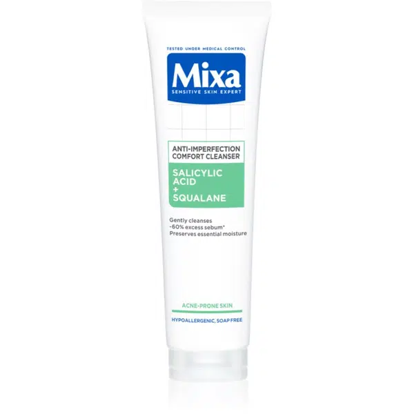 Mixa Anti-Imperfection Comfort Cleanser čisticí pleťový gel proti nedokonalostem aknózní pleti 150 ml