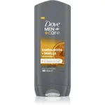 Dove Men+Care Sandalwood&Vanilla sprchový gel na obličej, tělo a vlasy pro muže 400 ml