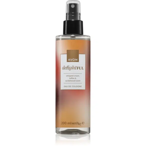 Avon DelightFull Whipped Cream & Toffee & Sandalwood kolínská voda pro ženy 200 ml