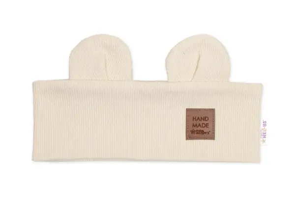 Čelenka Teddy s uškami pre deti Hand Made - krémová, 1-3 roky