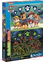 Svíticí puzzle Tlapková patrola (104 dílků) - puzzle z kategorie 60 - 300 dílků