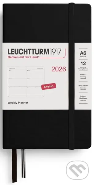Weekly Planner 2026 Pocket (A6) Black