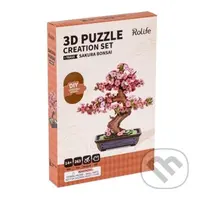 3D Dřevěná skládačka: Bonsaj sakura - hra z kategorie Stavebnice
