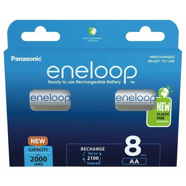 Panasonic Eneloop EKO AA 2000mAh nabíjacie batérie 8ks (BK-3MCDE/8BE)
