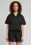Women's Seersucker shirt - black