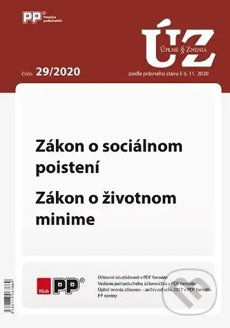 Úplné znenia zákonov29/2020 Zákon o sociálnom poistení, Zákon o životnom minime