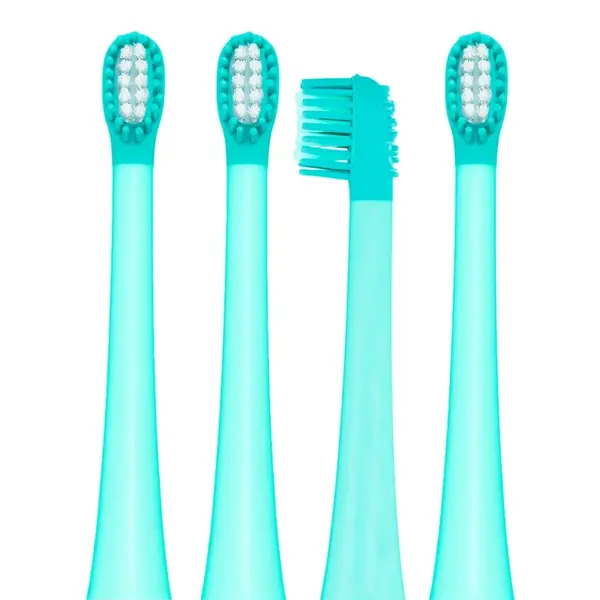 VITAMMY DINO, Náhradné násady na zubné kefky DINO, tyrkysová, 4ks