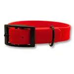 PafDog® Voděodolný gumový obojek pro psy SVĚTLE ČERVENÝ - šířka 2cm PAF-551