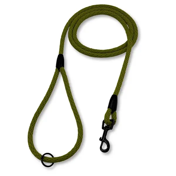 PafDog® Klasické vodítko s poutkem na ruku, 8mm, khaki zelené PAF-904