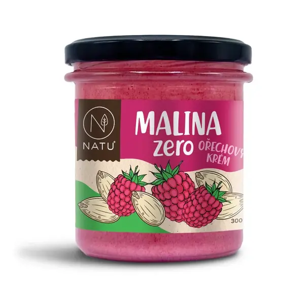 NATU Malina zero ořechový krém 300 g