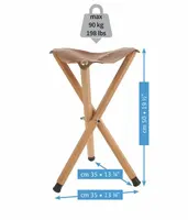 Skládací kožená židle Mabef - M/39