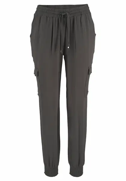 LASCANA Nohavice  tmavosivá