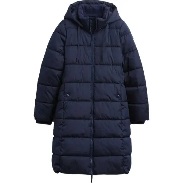 GAP V-FRCH LONG PUFFER COAT Dámský prošívaný kabát, tmavě modrá, velikost