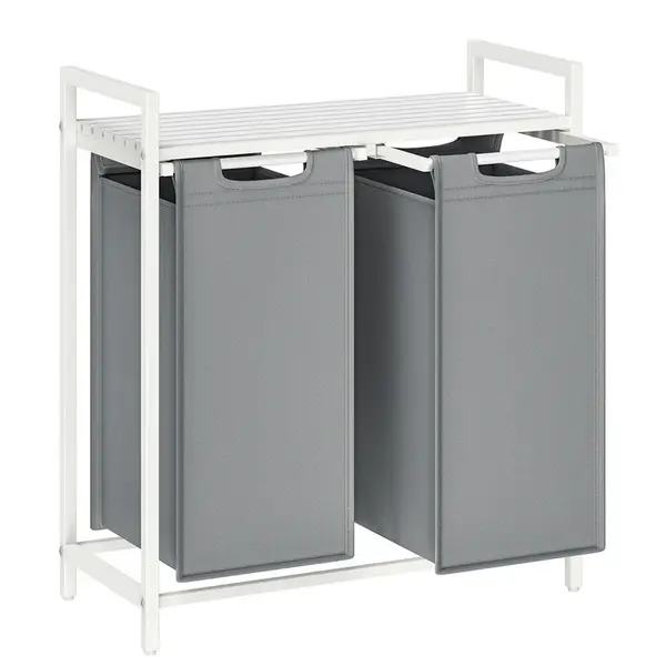 MID.YOU KOŠ NA PRÁDLO, šedá, bílá