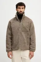 Fleecová mikina Tommy Hilfiger pánská, hnědá barva, hladká, MW0MW40420