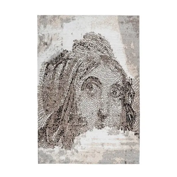 KOBEREC TKANÝ NA PLOCHO, 160/230 cm, šedohnědá