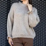 Gemre Light beige asymmetrical oversized sweater Castia