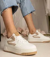 Gemre White women's sports sneakers Seisha