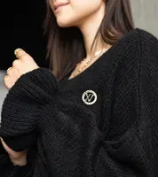 Gemre Black oversized sweater with ruched sleeves Najeta